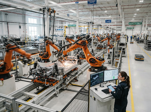 Industrial automated operations line